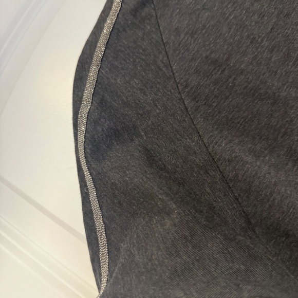 Brunello Cucinelli - grey tunic dress with embellished shoulder - Picture 3 of 5